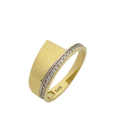 Χρυσό δαχτυλίδι ζιργκόν 14κ. D52