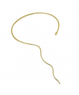Snake Long Yellow Gold Necklace